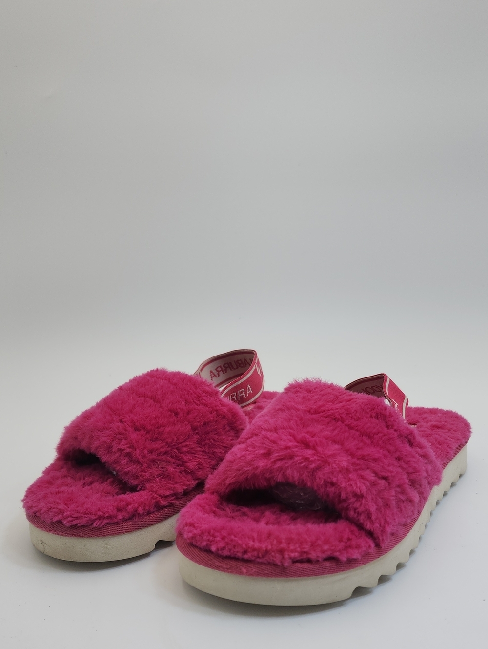 Koolaburra by UGG Kid's Backstrap Slide Sandals Fuzz'n Raspberry Rose Size US 4